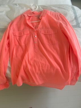 J. Crew Coral Button-Down Shirt